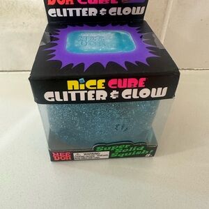 Nee doh Blue Glitter Glow Cube